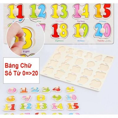 Bảng 20 số núm gỗ - G093