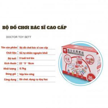 Bộ đồ chơi bác sĩ nha khoa bằng gỗ - G083A