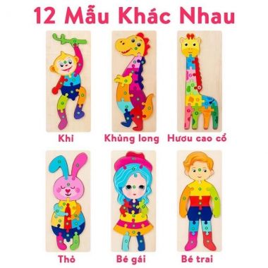 Tranh ghép nối số bằng gỗ - G066F