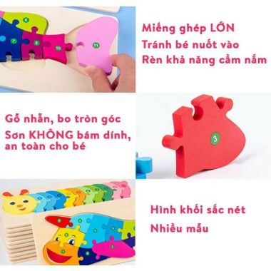 Tranh ghép nối số bằng gỗ - G066F